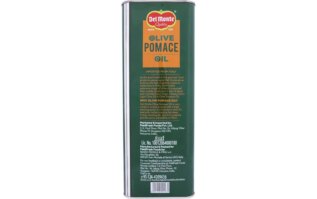Del Monte Olive Pomace Oil   Tin  5 litre